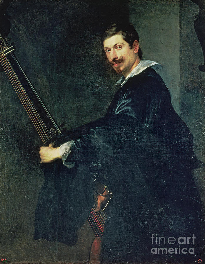 Man With A Lute, Portrait Of The Musician Jacob Gaultier, 1625 Painting ...