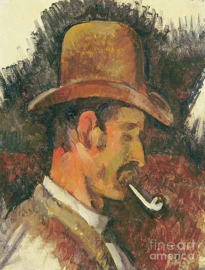 Man With Pipe By Paul Cezanne Painting by Paul Cezanne