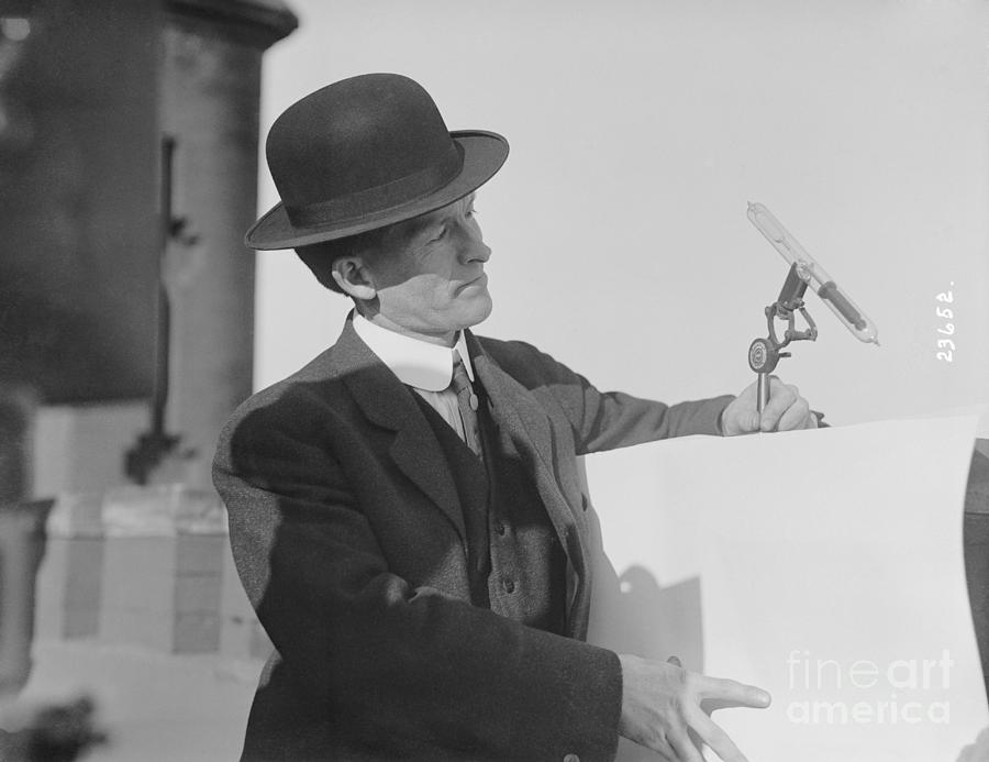 Man With Weather Instrument Photograph by Bettmann