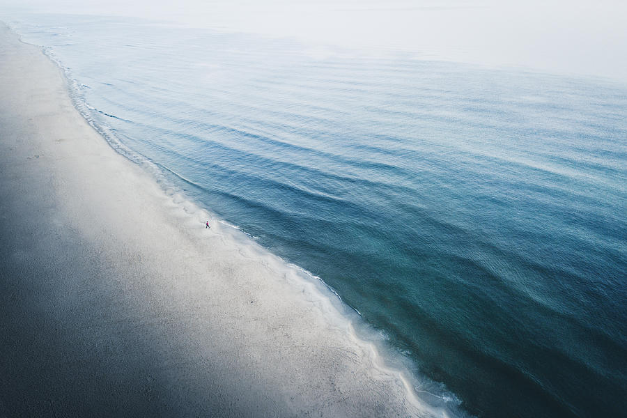 Beach Photograph - Man by Witoldziomek
