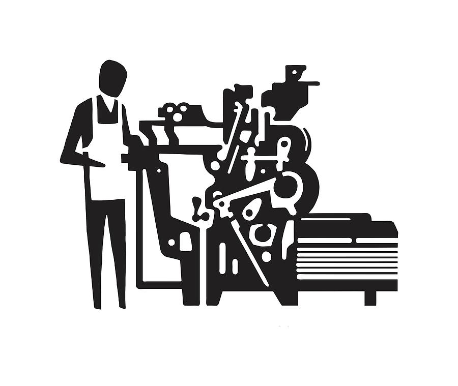 printing press clipart