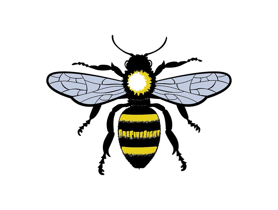 Manchester Bee Art Design Digital Art by Miranti Angel - Pixels