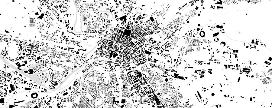Manchester building map Digital Art by Christian Pauschert