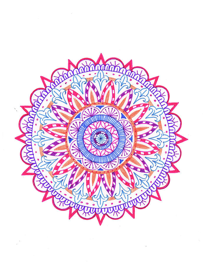 Pattern Digital Art - Mandala 1 by Julie Goonan