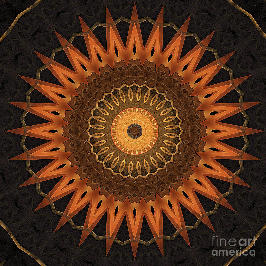 Fall Digital Art - Mandala 28 by John Edwards