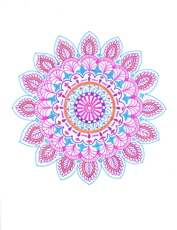 Pattern Digital Art - Mandala 3 by Julie Goonan
