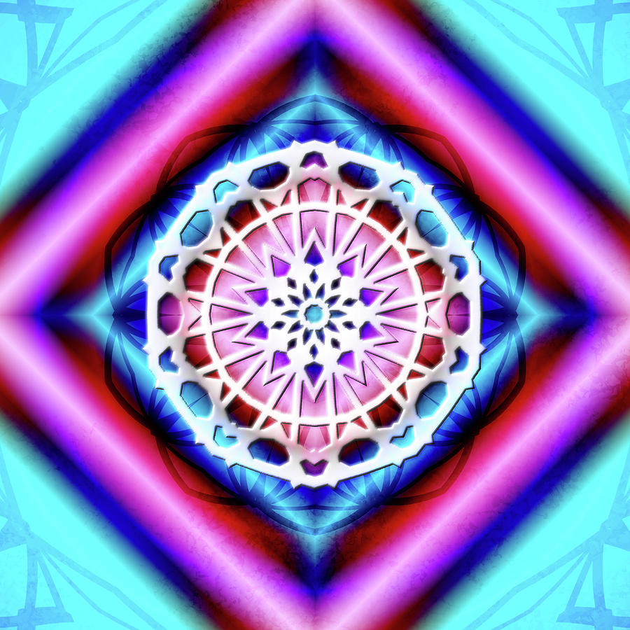 Mandala Art Diamond Blue Digital Art by Rose Stone - Fine Art America