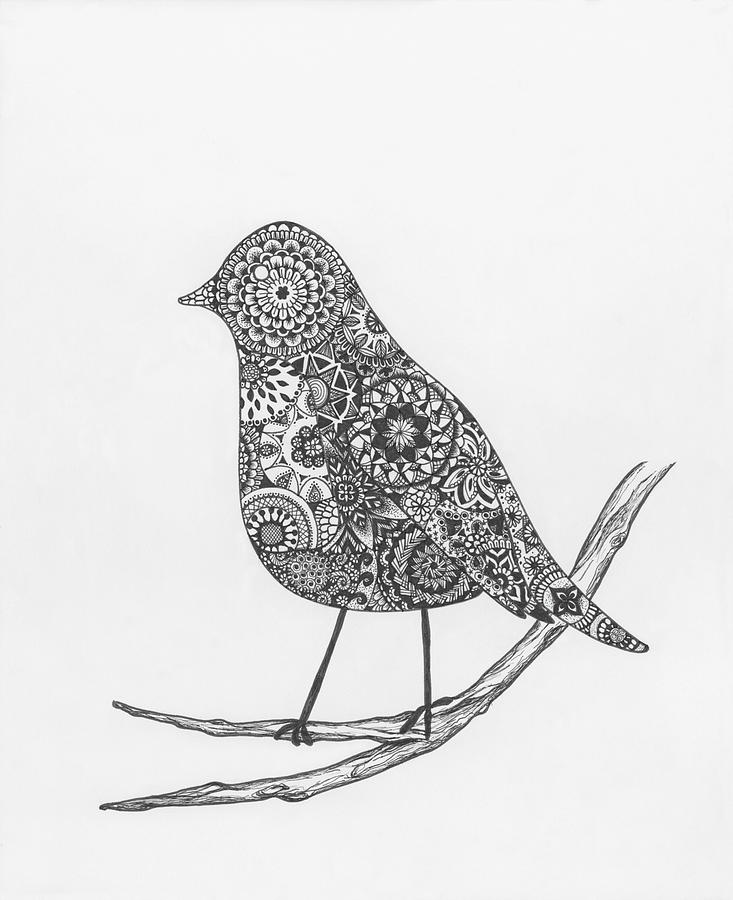 Animal Digital Art - Mandala Bird by Nicky Kumar