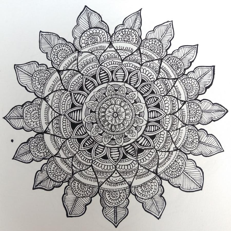 Mandala Design Drawing by Chandi Priya - Fine Art America