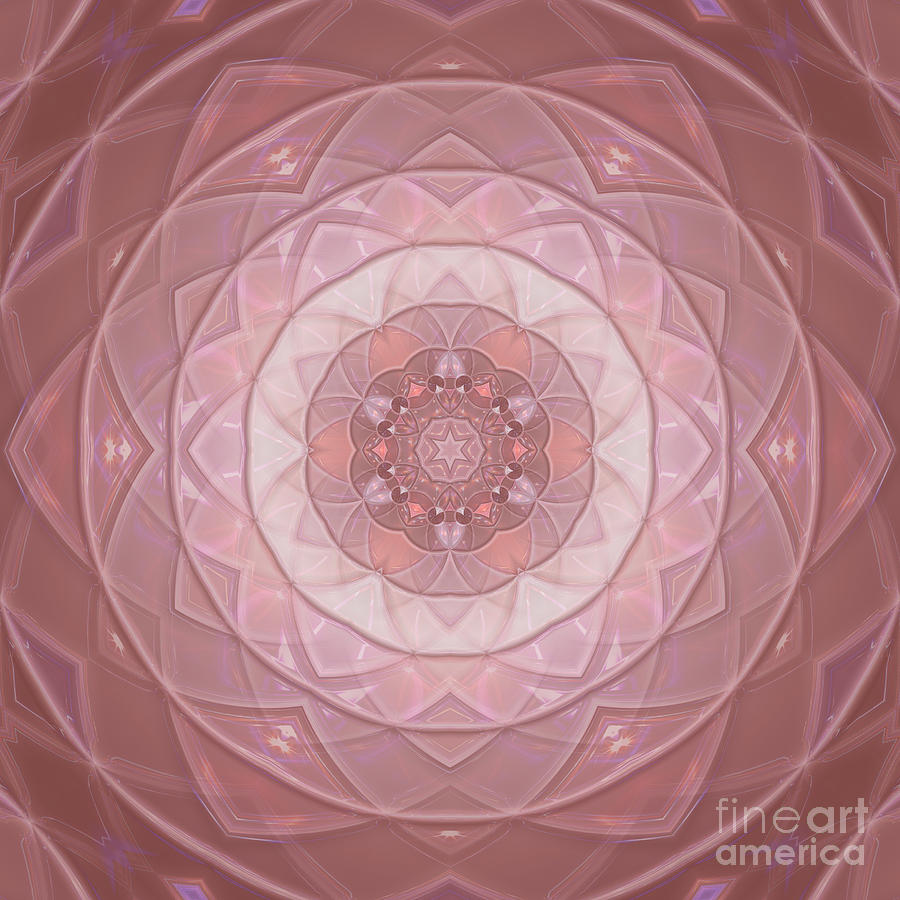 Mandala Introspective Love  Digital Art by Rachel Hannah