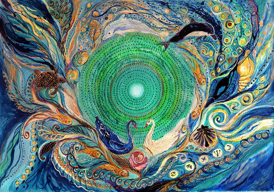 Mandala series #1. Element Water Painting by Elena Kotliarker