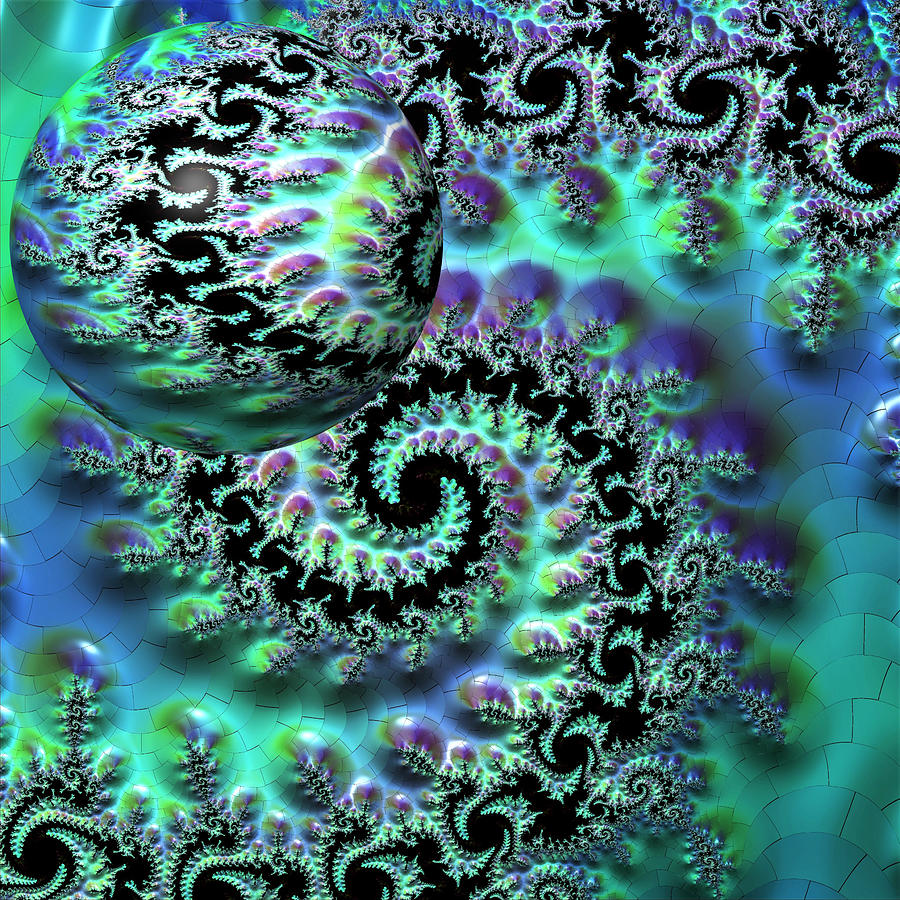 Mandelbrot Discovery with Sphere Digital Art by Yolanda Caporn - Fine ...