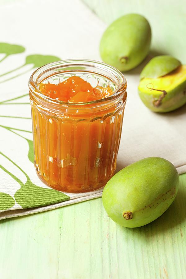 Mango Jam With Mangos Photograph by Hilde Mche