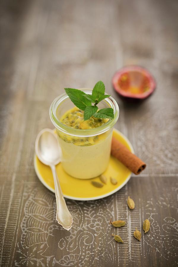 Mango Sorbet With Passionfruit And Cardamom Photograph by Jan Wischnewski