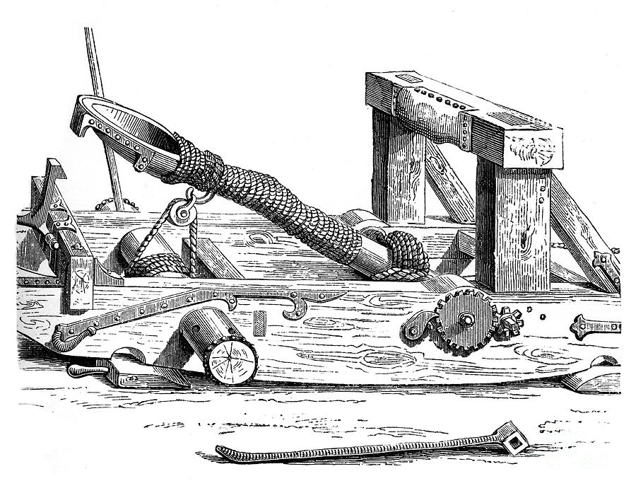 Mangonel, An Engine Of War In The 15th Drawing by Print Collector