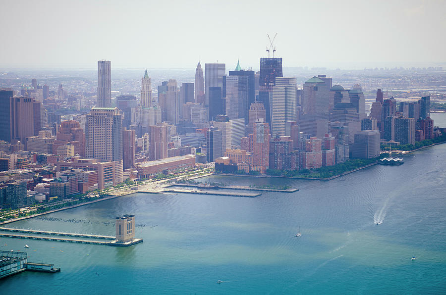 Manhattan Aerial View , Downtown From Photograph by Franckreporter