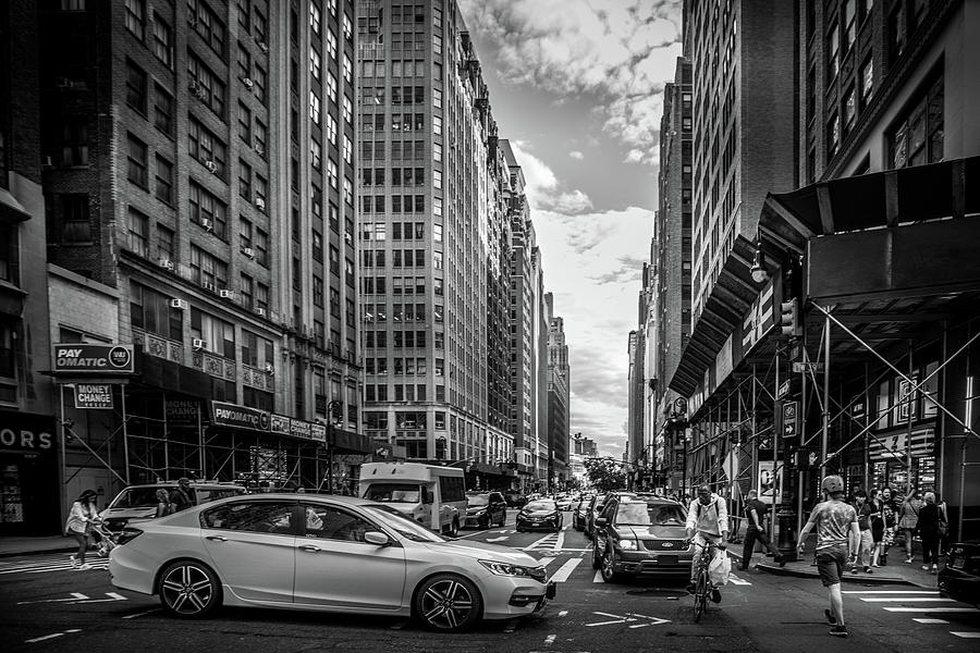Manhattan Afternoon In Black and White Photograph by Greg and Chrystal Mimbs