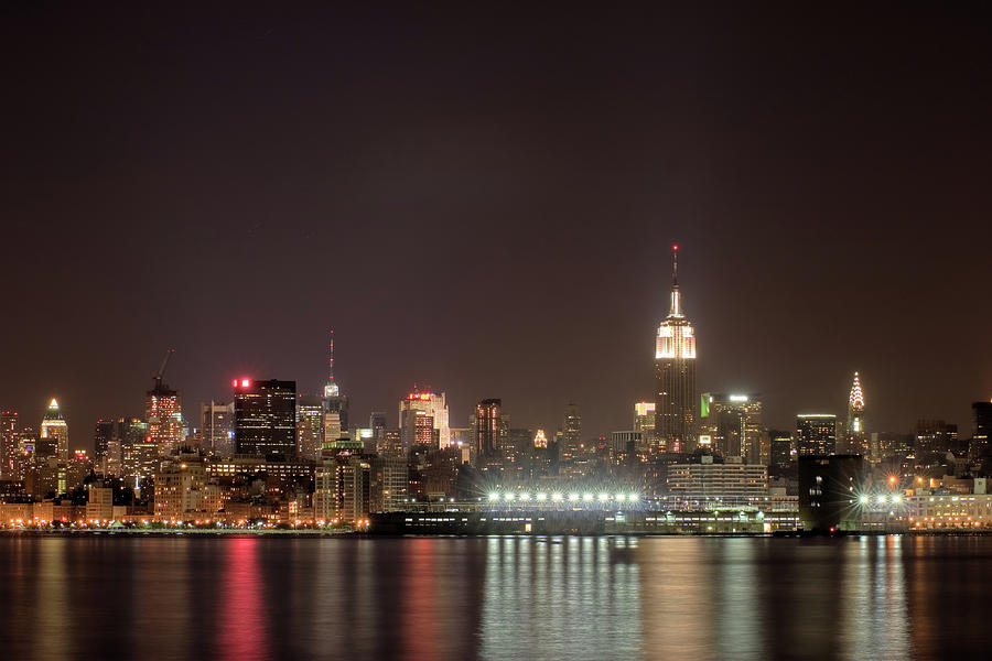 Manhattan At Night Hdr Photograph by Ryan Mcginnis