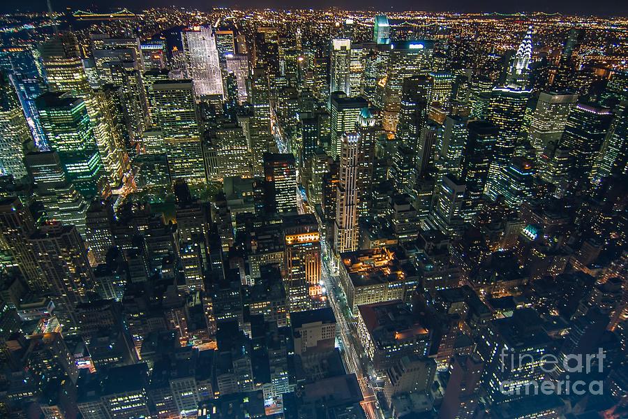 Manhattan at night Photograph by Patricia Hofmeester