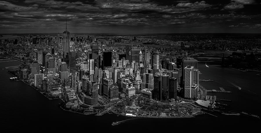 Architecture Photograph - Manhattan - Birds Eye View by Michael Jurek