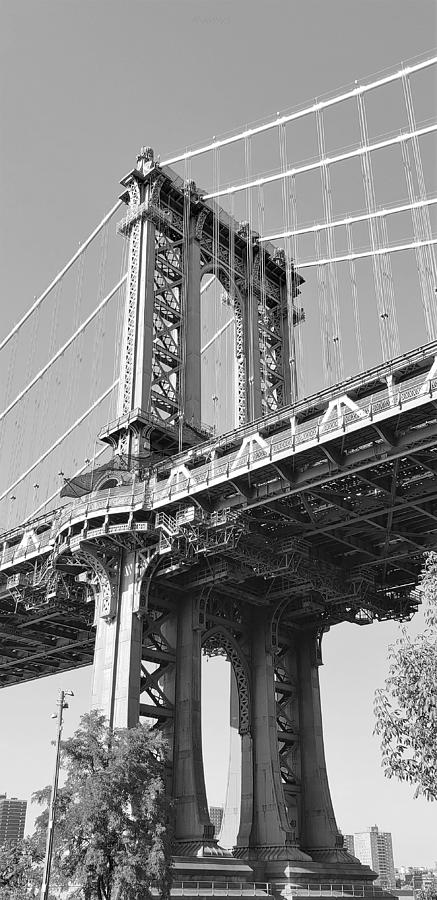 Manhattan Bridg B W 71 Photograph by Rob Hans