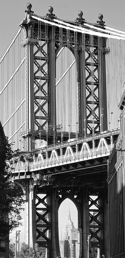Manhattan Bridg B W 86 Photograph by Rob Hans