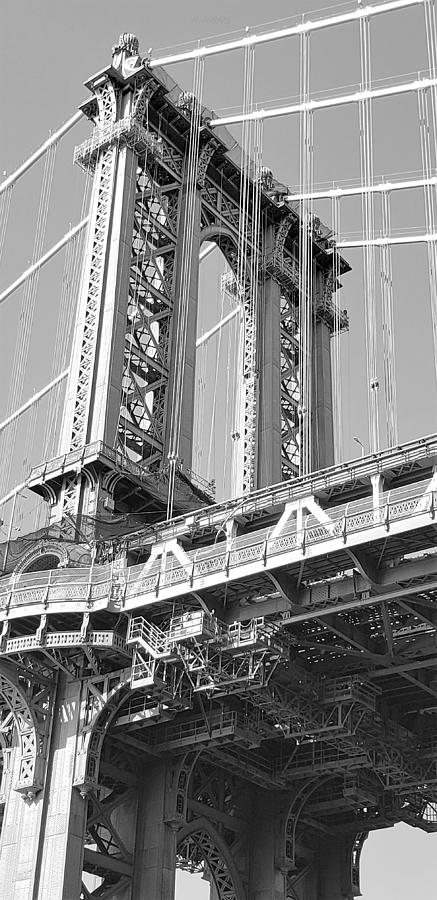 Manhattan Bridg B W 88 Photograph by Rob Hans
