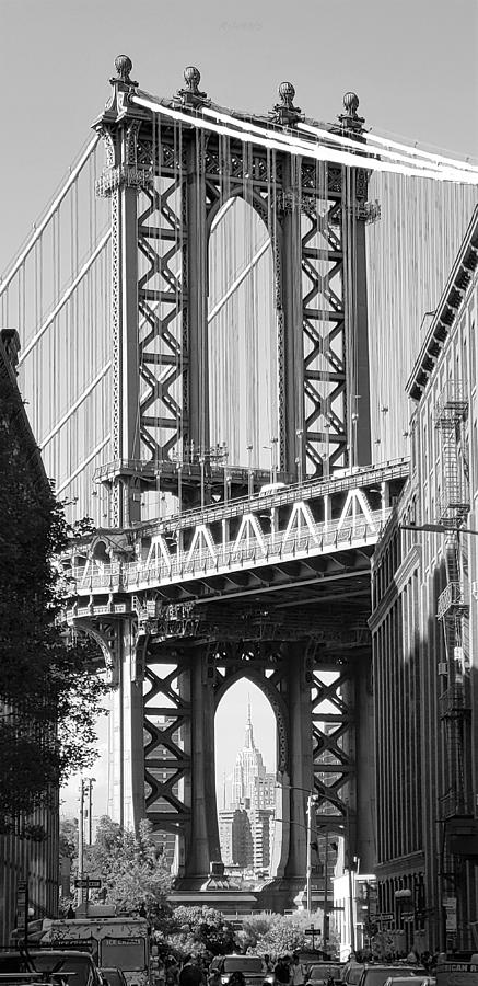 Manhattan Bridge B W 28 Photograph by Rob Hans