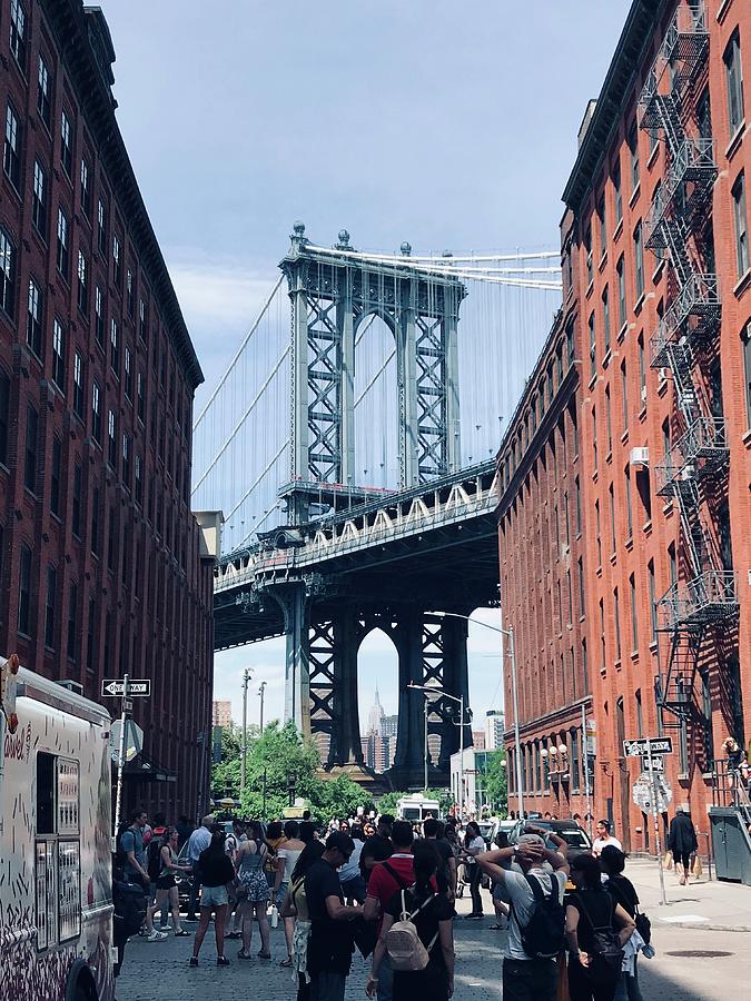 Manhattan Bridge color Photograph by Paul Desh - Fine Art America