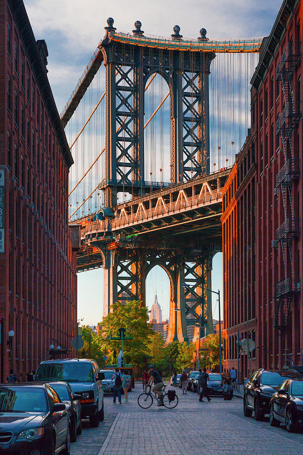 Manhattan Bridge, Dumbo, Nyc Digital Art by Olimpio Fantuz