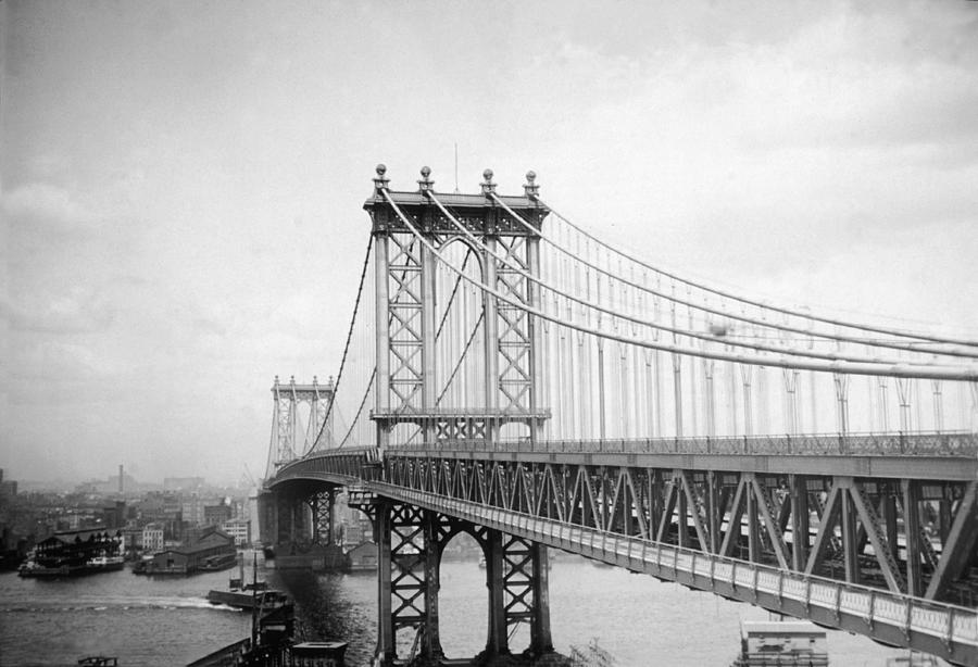 Manhattan Bridge Photograph by Edwin Levick