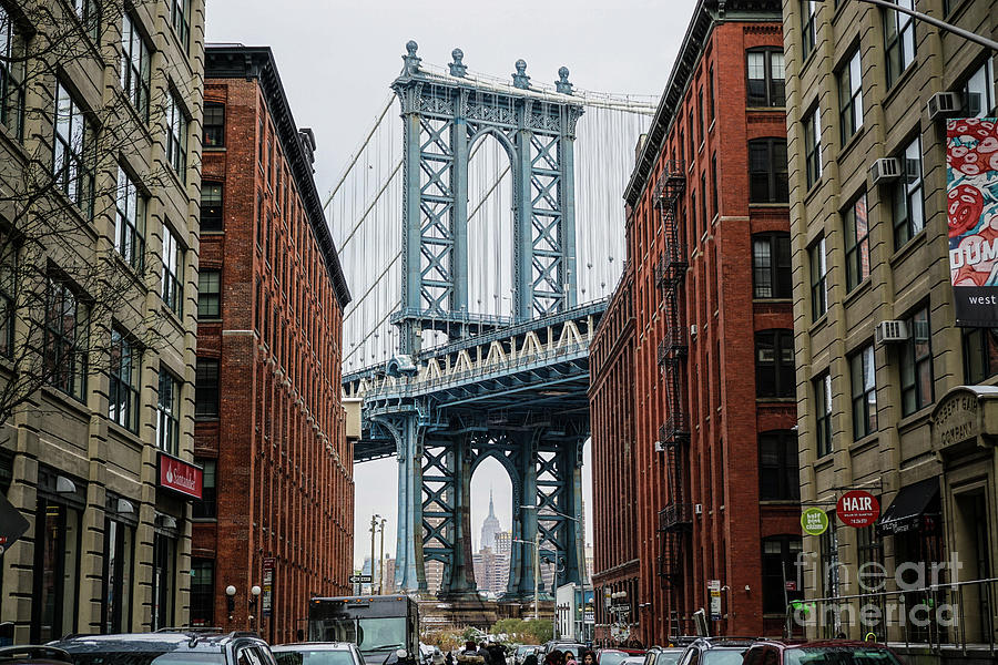 New York City Photograph - Manhattan Bridge From Dumbo, Brooklyn Photo by European School