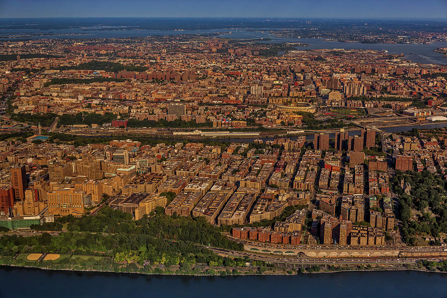 Manhattan Bronx NYC Aerial Photograph by Susan Candelario