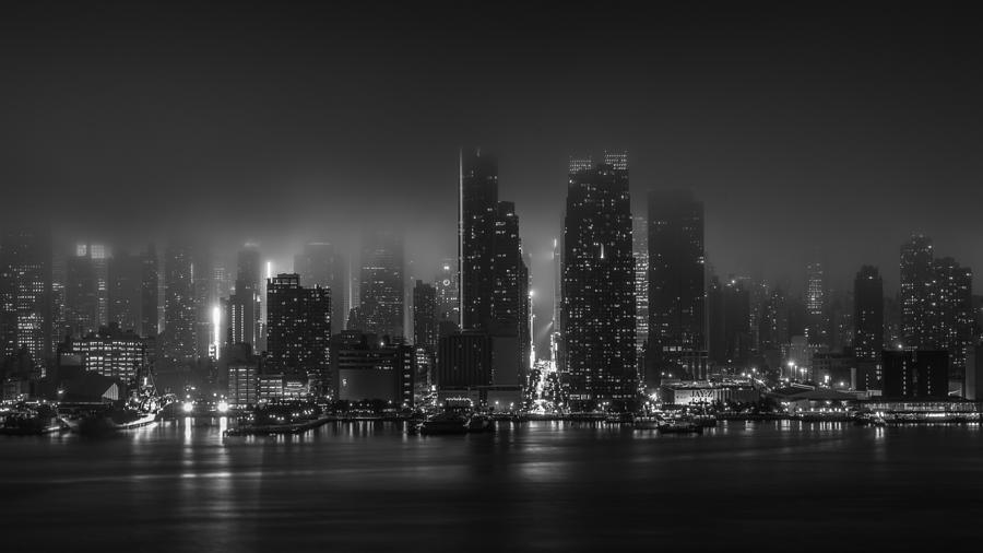 Manhattan Fog Photograph by John Zhong