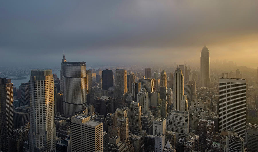 Manhattan In Smog Photograph by Ed Cheung