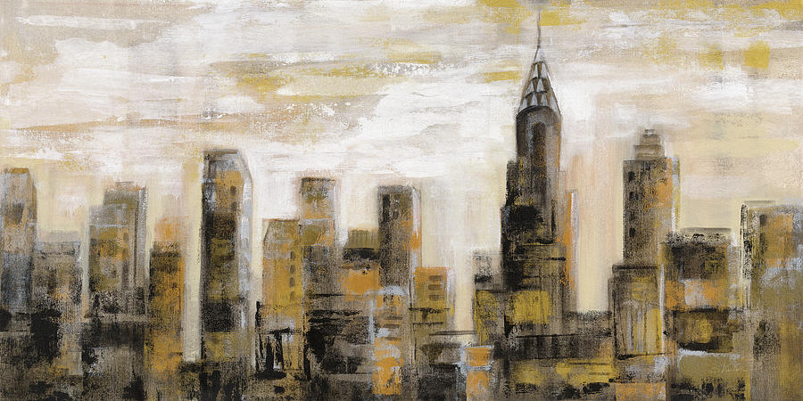 Chrysler Building Painting - Manhattan Skyline by Silvia Vassileva