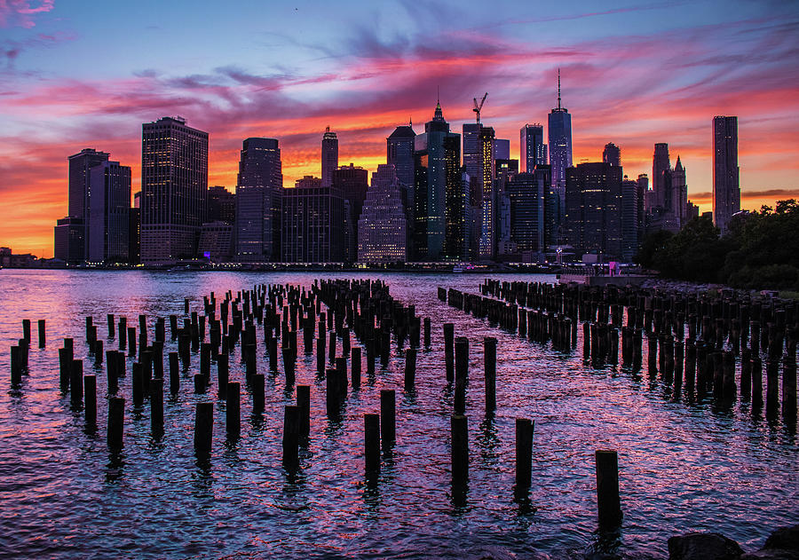 Manhattan Skyline Sunset Photograph By Ihor Andruntsiv