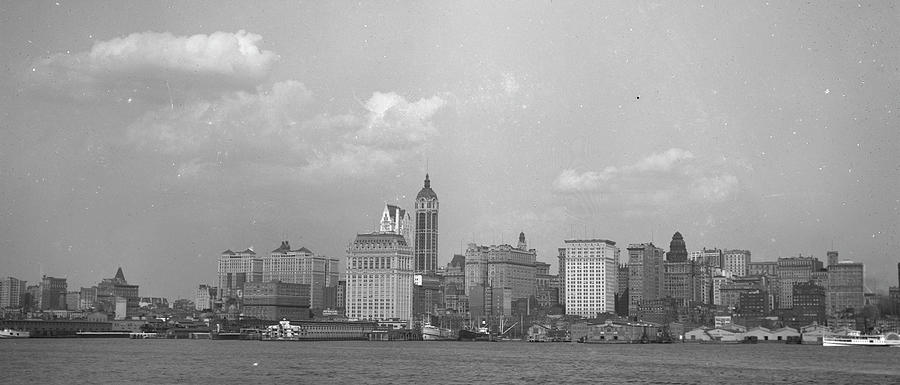 Manhattan Skyline Viewed From The Photograph by The New York Historical Society