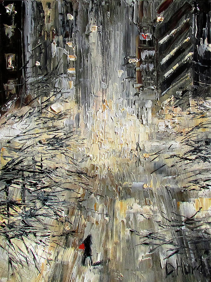 Nyc Painting - Manhattan Snow Storm by Debra Hurd Nyc Painting - Manhattan Snow Storm by Debra Hurd