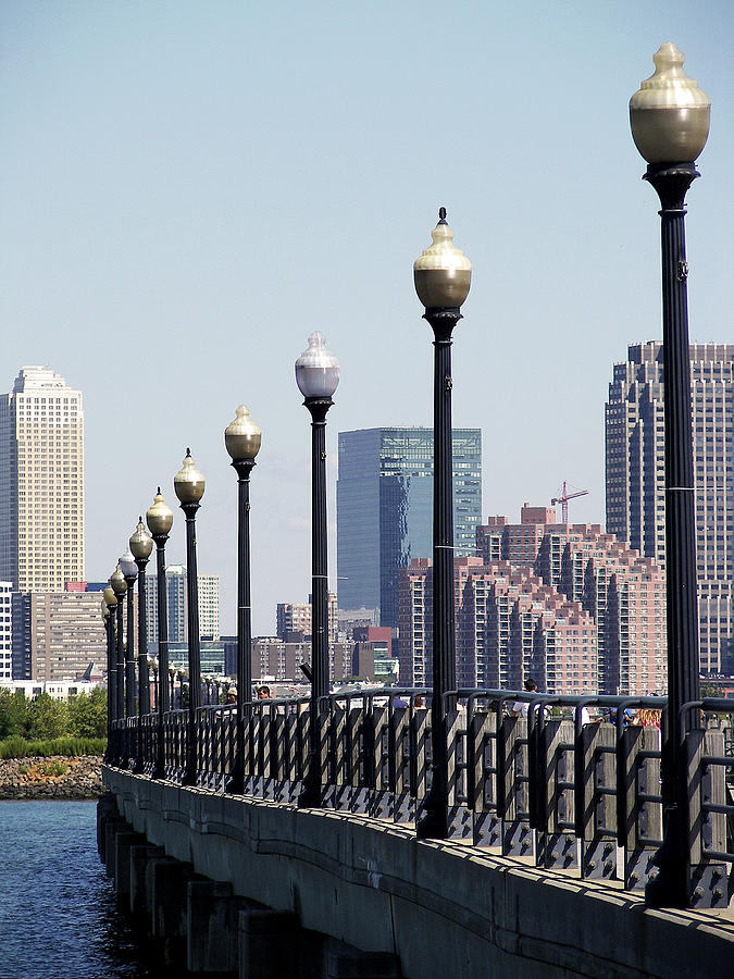 Manhattan Skyline from Promenade Liberty Park New Jersey by Toni Leland Manhattan Skyline from Promenade Liberty Park New Jersey by Toni Leland