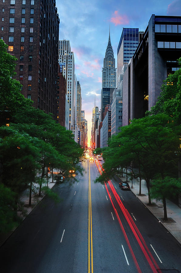 Manhattanhenge From 42nd Street, New Photograph by Andrew C Mace