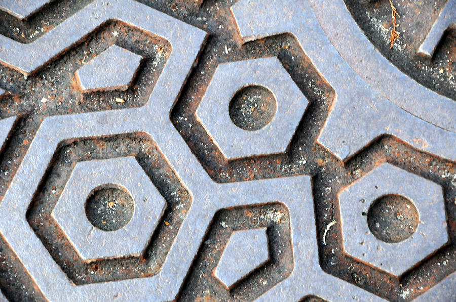 Manhole Cover Steel Photograph by David Kozlowski
