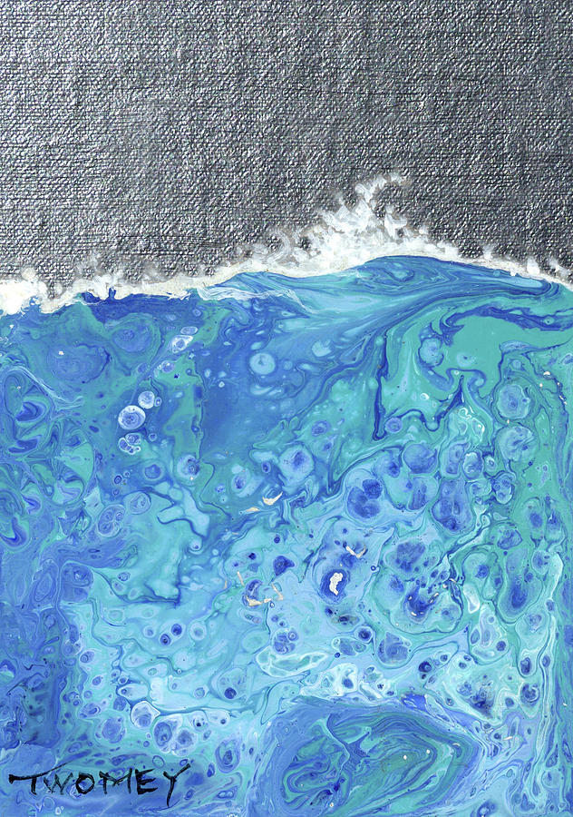 Manifesto 3.0 Waves With Silver Sky Painting
