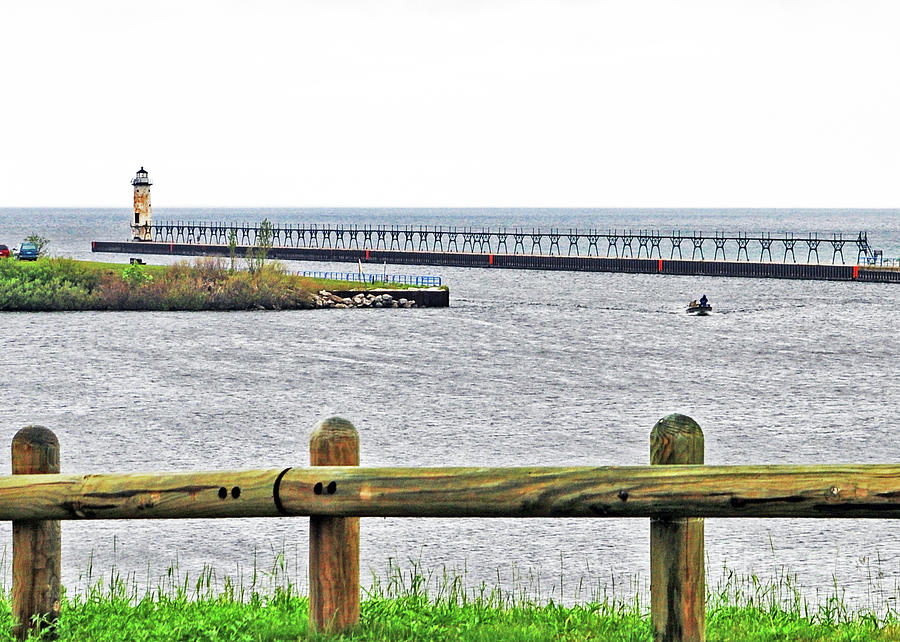 Manistee North Pierhead Lighthouse Photograph by Lydia Holly
