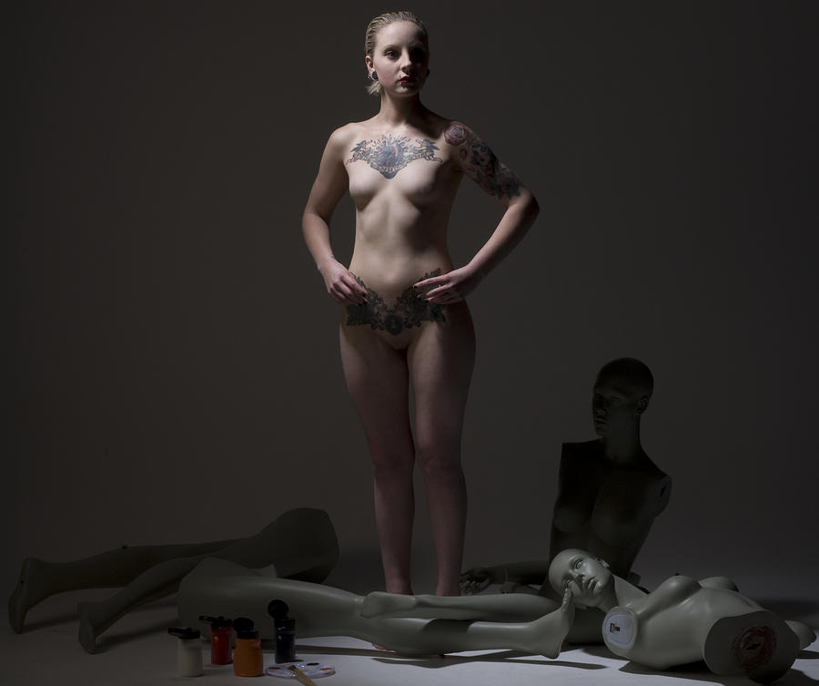 Nude Photograph - Mannequin Paintshop by Hove