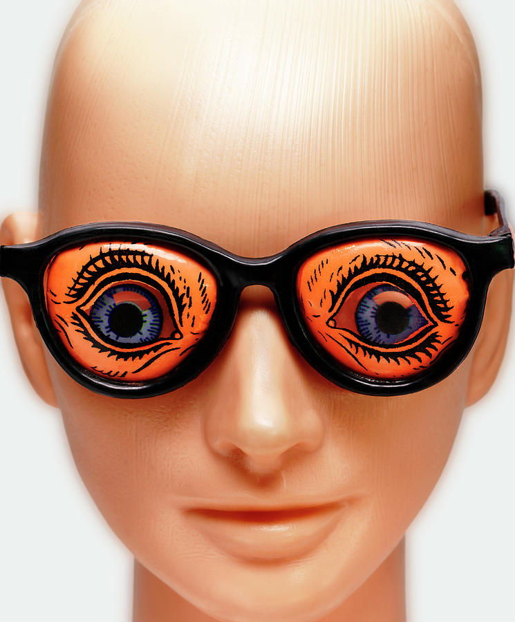 Goggle Drawing - Mannequin Wearing Glasses With Eyes in Them by CSA Images