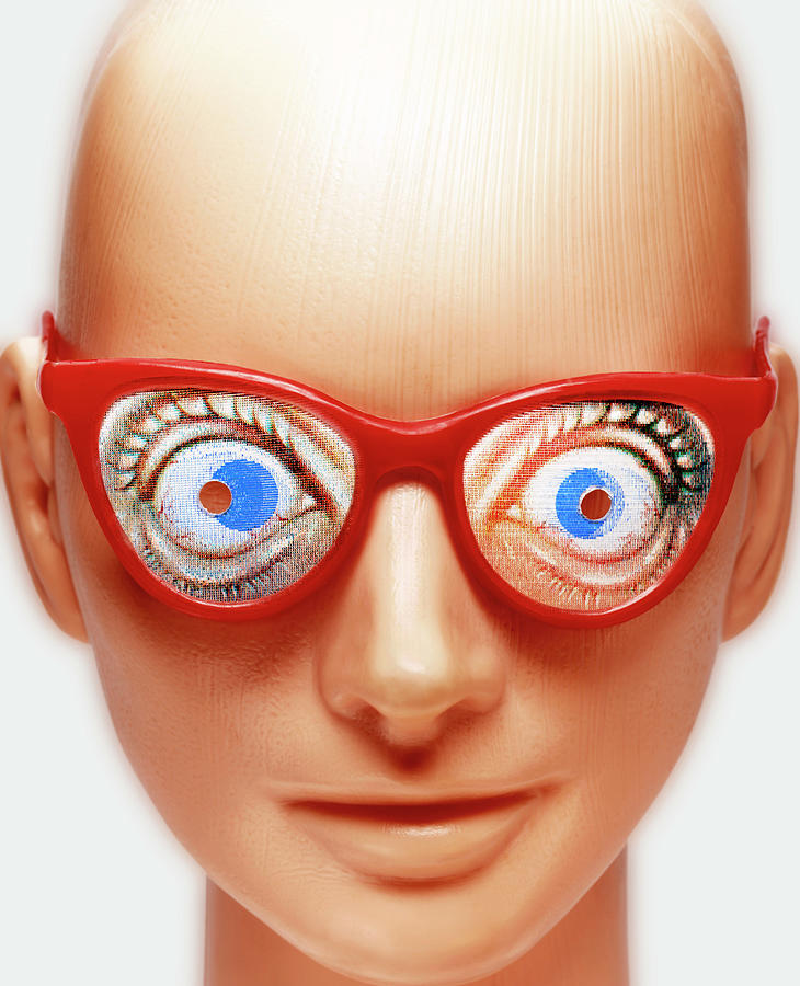 Goggle Drawing - Mannequin Wearing Goofy Eyeglasses by CSA Images