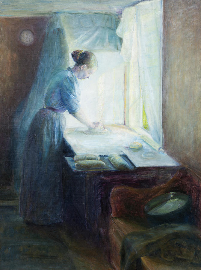 Bread Baking, 1895 Painting by Charlotte Mannheimer Bread Baking, 1895 Painting by Charlotte Mannheimer