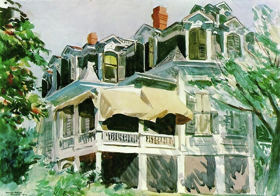 Edward Hopper Painting - Mansard Roof by Edward Hopper