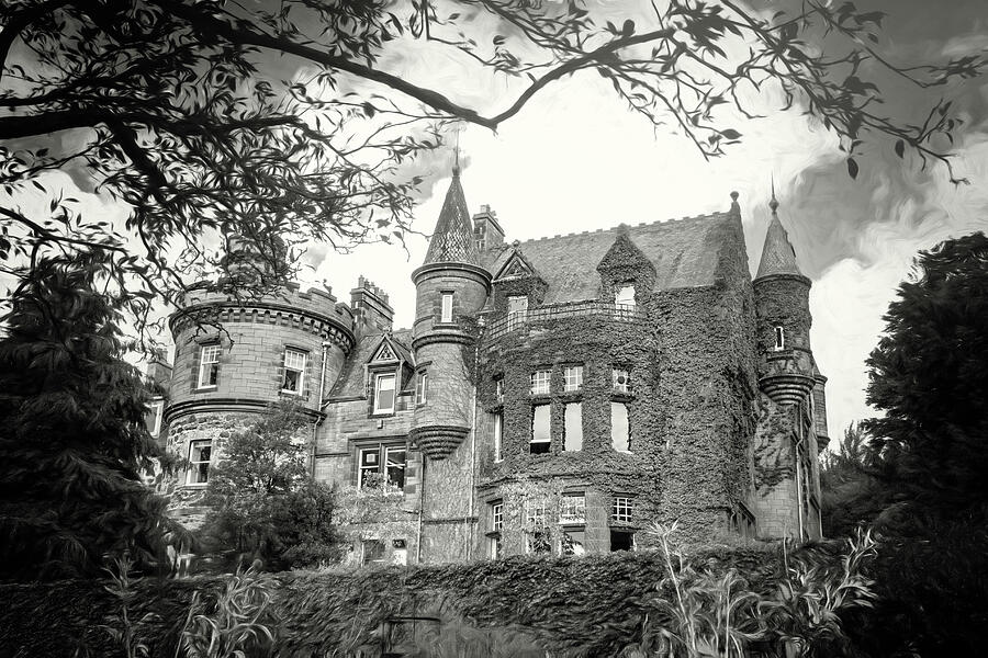 Mansion House Edinburgh Scotland Black and White Photograph by Carol Japp